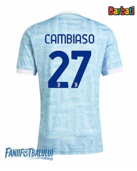 Juventus Andrea Cambiaso #27 Tricou Fotbal Replică 2025-26 Barbati Deplasare